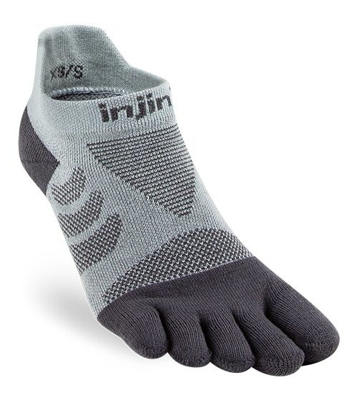 Injinji Womens Ultra Run No-Show Toe Running Socks (Slate)