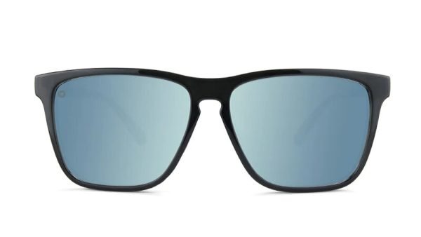 Knockaround Sunglasses - Fast Lanes Sport - Jelly Black/Sky Blue - Polarised - Front