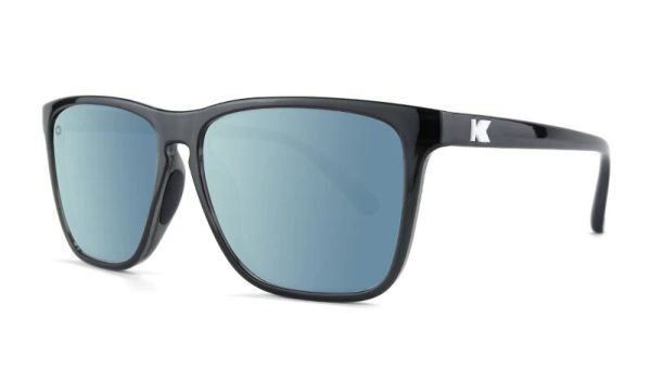Knockaround Sunglasses - Fast Lanes Sport - Jelly Black/Sky Blue - Polarised - Side