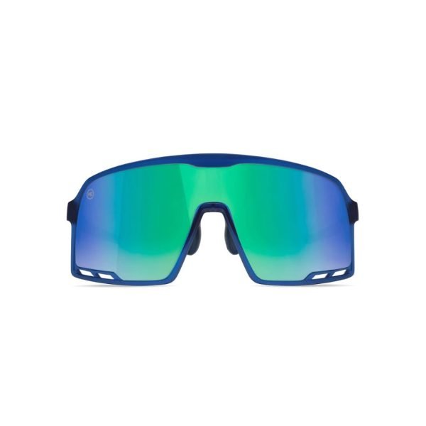 Knockaround Sunglasses - Campeones - Rubberised Navy / Mint - Front