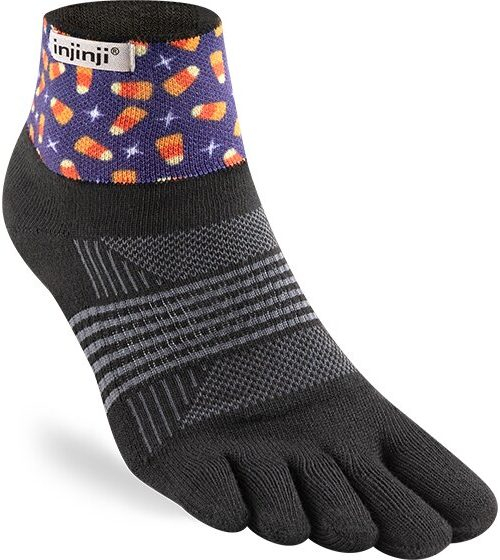 Injinji Womens Trail Midweight Mini-Crew Running Toe Socks (Sweet)
