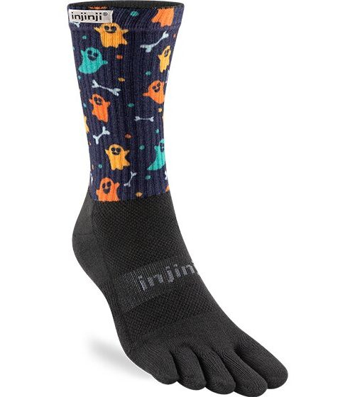 Injinji Trail Spectrum Crew Midweight Running Toe Socks (Haunt)