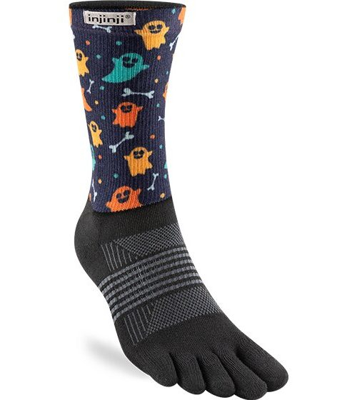 Injinji Womens Trail Crew Midweight Running Toe Socks (Haunt)