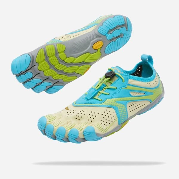 Vibram Fivefingers Womens V-RUN Minimalist Running Shoes - Lime/Blue - AW23