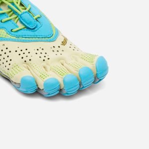 Vibram Fivefingers Womens V-RUN Minimalist Running Shoes - Lime/Blue - AW23 - Toes