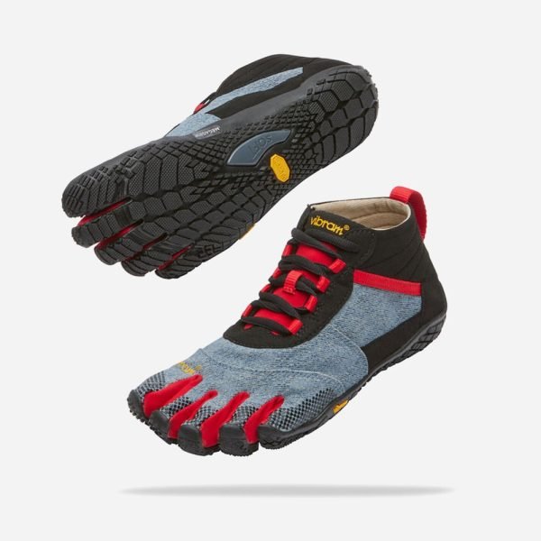 Vibram Fivefingers Womens V-TREK Minimalist Running Shoes - Denim/Red