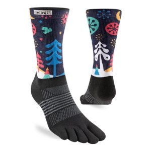 Injinji Womens Trail Crew Midweight Running Toe Socks (Wonder) - XMAS SPECIAL - Dual