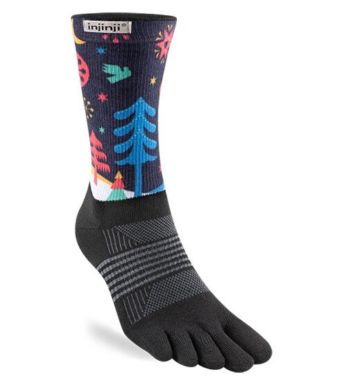 Injinji Womens Trail Crew Midweight Running Toe Socks (Wonder) - XMAS SPECIAL