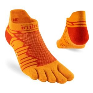 Injinji Ultra Run No-Show Running Toe Socks (Desert Orange) SS24 - Dual
