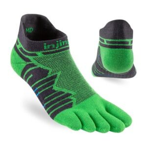 Injinji Ultra Run No-Show Running Toe Socks (Emerald) SS24 - Dual
