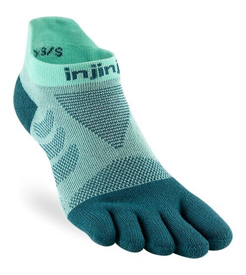 Injinji Womens Ultra Run No-Show Toe Running Socks (Glacier) SS24