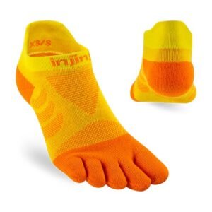 Injinji Womens Ultra Run No-Show Toe Running Socks (Sunflower) SS24 - Dual