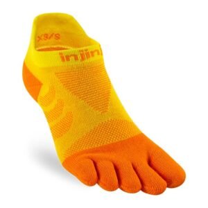 Injinji Womens Ultra Run No-Show Toe Running Socks (Sunflower) SS24
