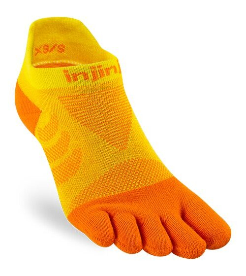 Injinji Womens Ultra Run No-Show Toe Running Socks (Sunflower) SS24