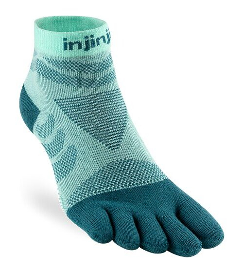 Injinji Womens Ultra Run Mini Crew Toe Running Socks (Glacier) SS24