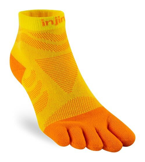 Injinji Womens Ultra Run Mini Crew Toe Running Socks (Sunflower) SS24