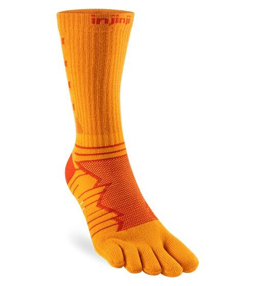 Injinji Ultra Run Crew Running Toe Socks (Desert Orange) SS24