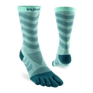Injinji Womens Ultra Run Crew Toe Running Socks (Glacier) SS24 - Dual