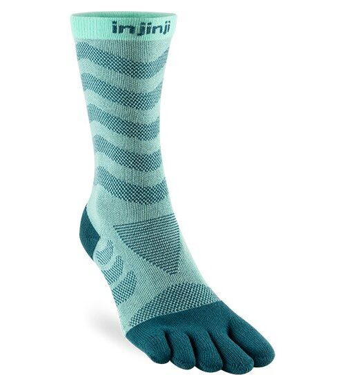 Injinji Womens Ultra Run Crew Toe Running Socks (Glacier) SS24