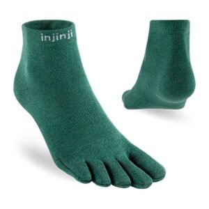 Injinji Liner Lightweight Coolmax Mini-Crew Toe Socks (Agave) - Dual