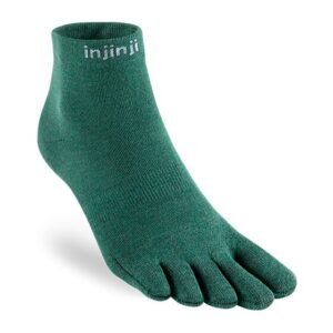 Injinji Liner Lightweight Coolmax Mini-Crew Toe Socks (Agave)