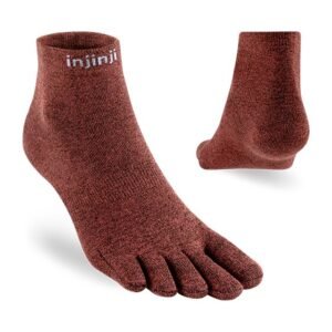 Injinji Liner Lightweight Coolmax Mini-Crew Toe Socks (Rustic) - Dual