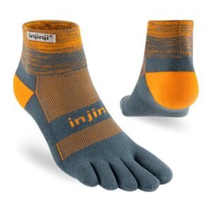 Injinji Trail Midweight Mini-Crew Running Toe Socks (Wave) - Dual