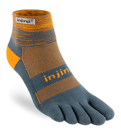 Injinji Trail Midweight Mini-Crew Running Toe Socks (Wave)