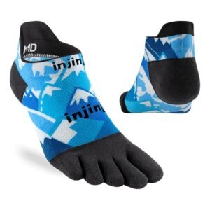 Injinji RUN Artist Designed No-Show Toe Socks (Glacier) - Dual
