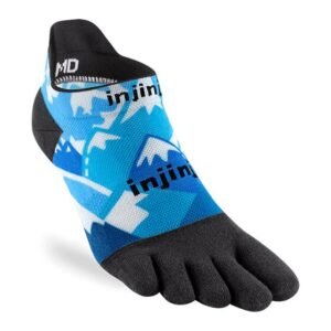 Injinji RUN Artist Designed No-Show Toe Socks (Glacier)