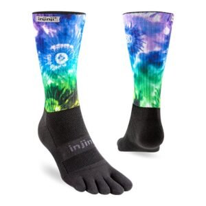 Injinji Trail Courtney Crew Midweight Running Toe Socks - Hardrock