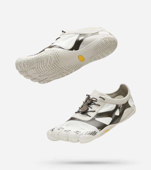 Vibram FiveFingers Mens KSO EVO Minimalist Running Shoes - White/Brown