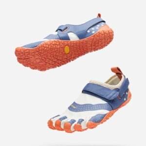 Vibram FiveFingers Womens V-AQUA Running Shoes - White/Blue/Coral