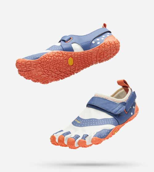 Vibram FiveFingers Womens V-AQUA Running Shoes - White/Blue/Coral