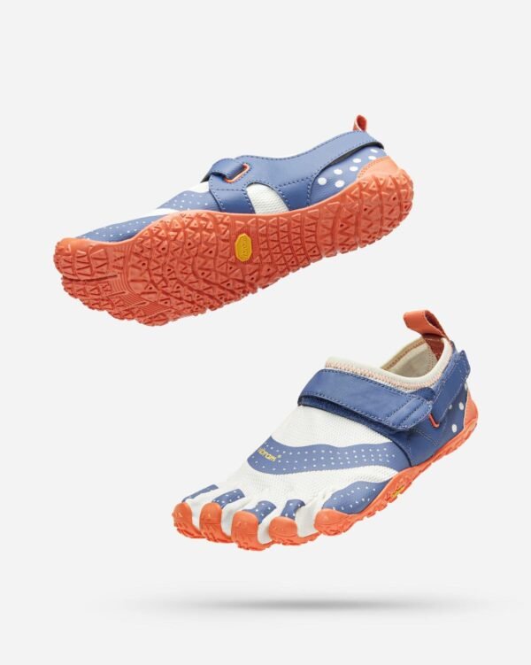 Vibram FiveFingers Womens V-AQUA Running Shoes - White/Blue/Coral