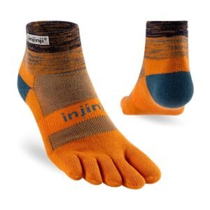 Injinji Trail Midweight Mini-Crew Running Toe Socks (Harvest) - Dual