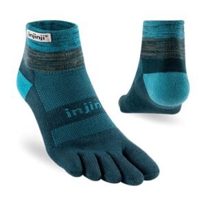 Injinji Trail Midweight Mini-Crew Running Toe Socks (Midnight) - Dual