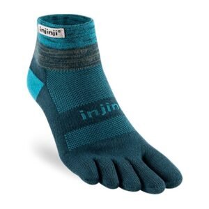 Injinji Trail Midweight Mini-Crew Running Toe Socks (Midnight)