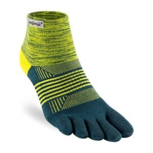 Injinji Womens Trail Midweight Mini-Crew Running Toe Socks (Firefly)