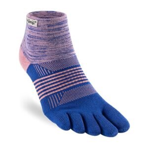 Injinji Womens Trail Midweight Mini-Crew Running Toe Socks (Orchid)