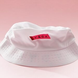 VAGA Running Bucket Hat - White/Neon Pink (Medium)