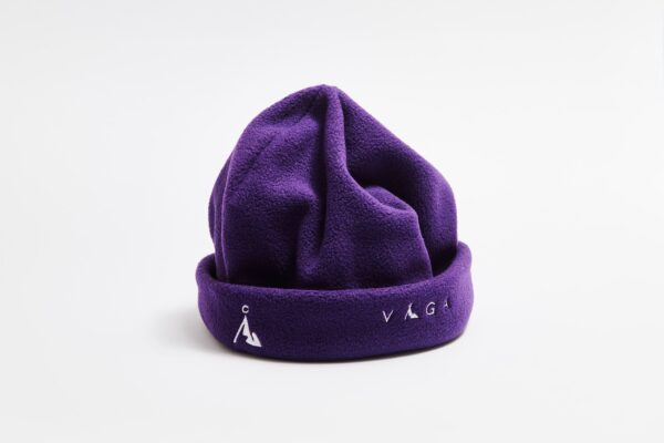 VÅGA Fleece Beanie – Purple – The All-Rounder Fleece Beanie - folded