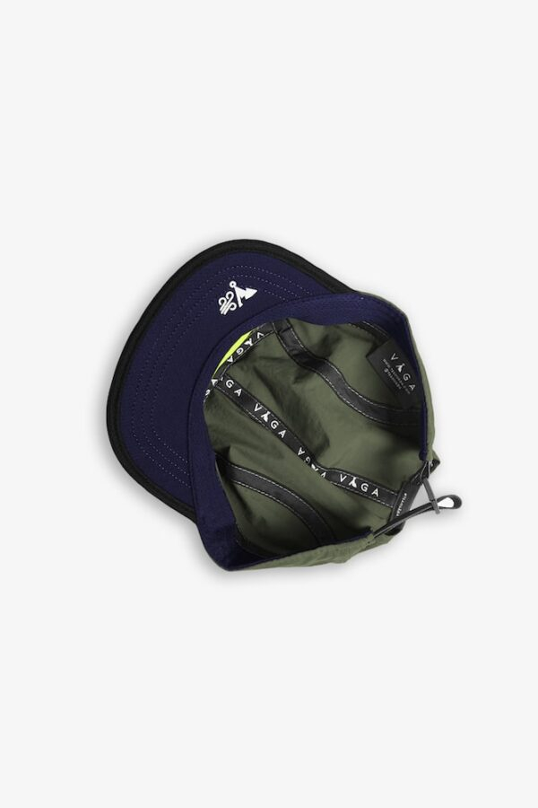 VÅGA Fell Cap - Utility Green/Black/Navy - Water Resistant Fell Cap - under