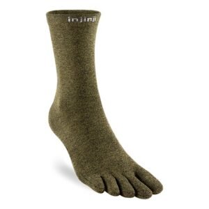 Injinji Liner Lightweight Coolmax Crew Toe Socks (Pine)