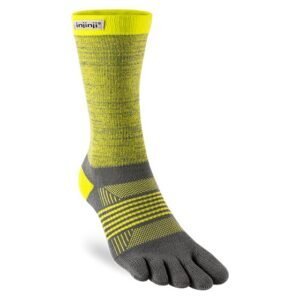 Injinji Womens Trail Midweight Crew Running Toe Socks (Lightening)