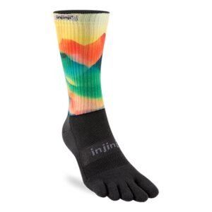 Injinji Spectrum Trail Crew Midweight Running Toe Socks (Valley)