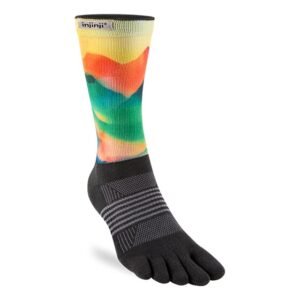 Injinji Womens Spectrum Trail Midweight Crew Running Toe Socks (Valley)