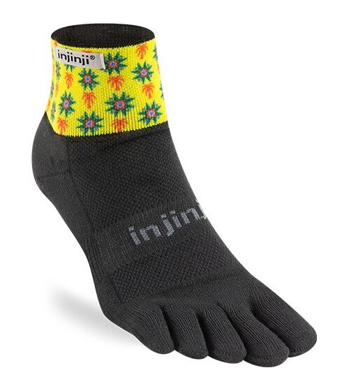 Injinji Artist Designed Trail Midweight Mini-Crew Running Toe Socks (Sol)