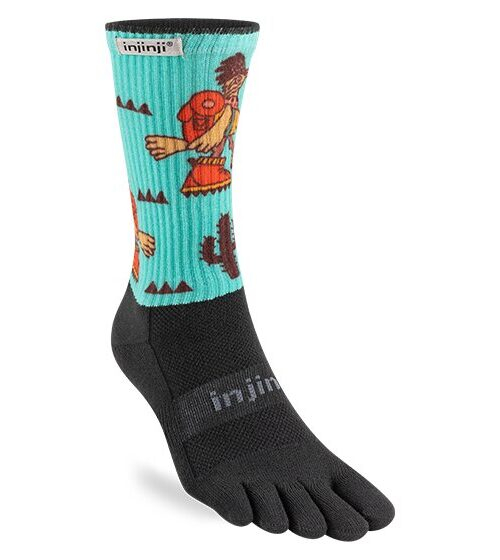 Injinji Artist Designed Crew Midweight Running Toe Socks (Mojave)