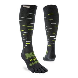 Injinji SNOW Over the Calf Running Toe Socks (Shadow) - Dual